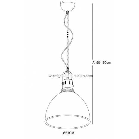 Trio 3005 pendant lamp 1L matt nickel