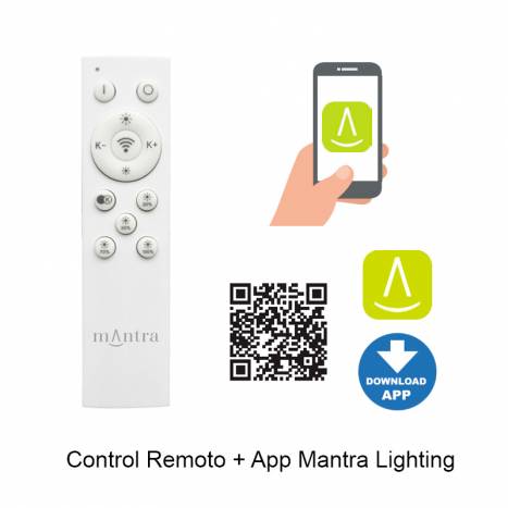 MANTRA Coin Square LED + remote App ceiling lamp