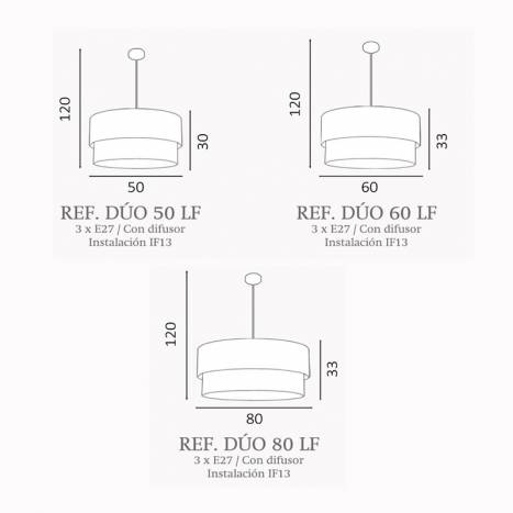 Lámpara colgante Leaf Duo E27 - Marinisa