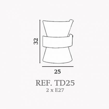 Aplique de pared Diabolo 2L E27 - Marinisa