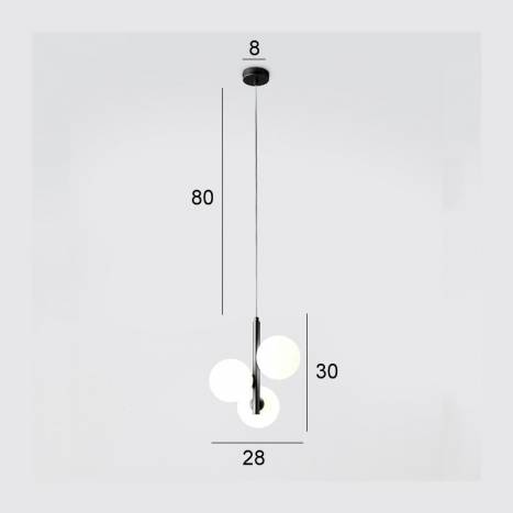Lámpara colgante Top vertical 3L G9 - Anperbar