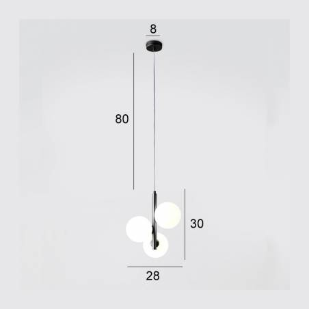 Lámpara colgante Top vertical 3L G9 - Anperbar