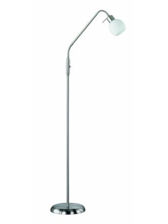 TRIO Ballu floor lamp 1L LED nickel and glass