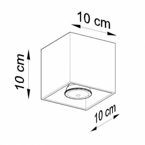 Foco de superficie Quad 1L GU10 - Sollux