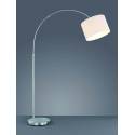 TRIO Texti floor lamp 1L nickel and white