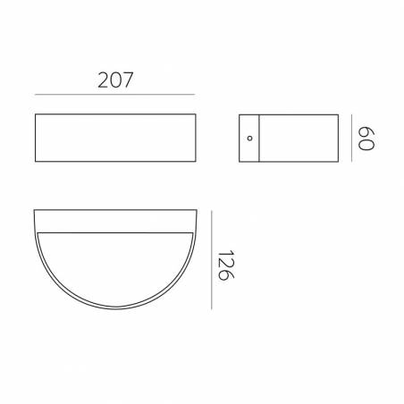 Aplique de pared Aysel IP65 LED 10w - ACB