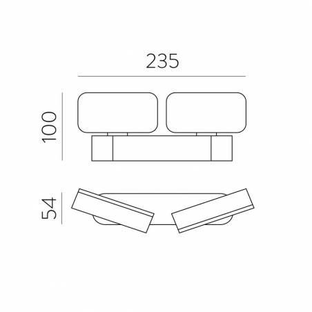 Aplique de pared Kansas IP54 LED 11w - ACB