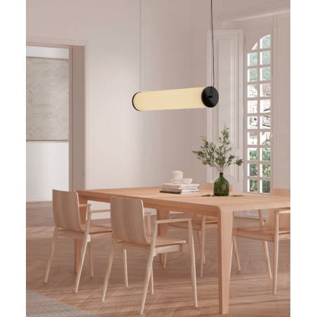 Lámpara colgante Nooi T8 100cm lino - Aromas