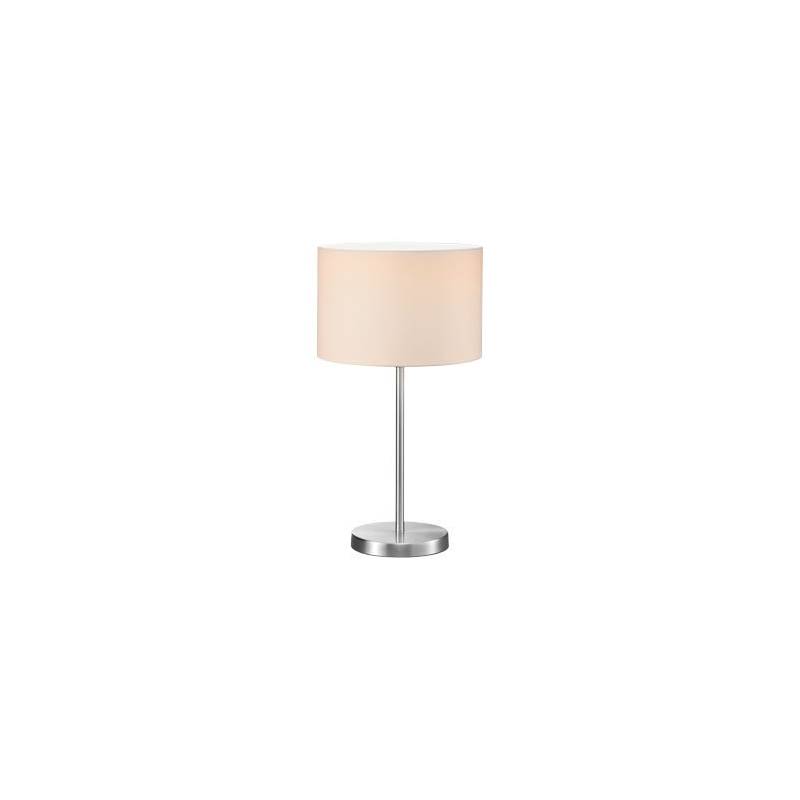 Trio Texti table lamp 1L nickel and white Trio Texti table lamp 1L nickel and white
