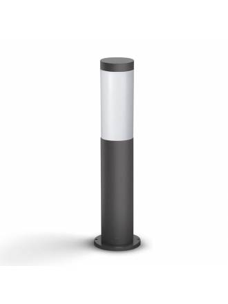 PHILIPS Utrecht E27 IP44 bollard light anthracite