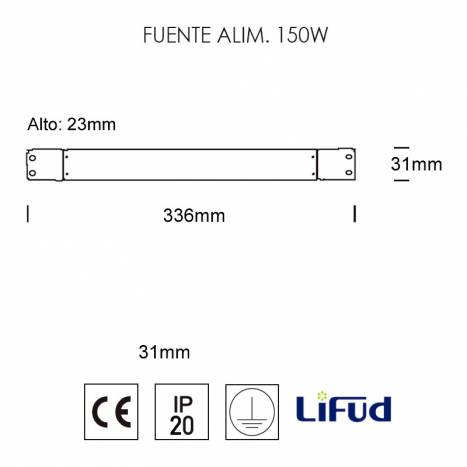 Fuente alimentación Lifud LF-GHY150H24 On-Off 150w 24v