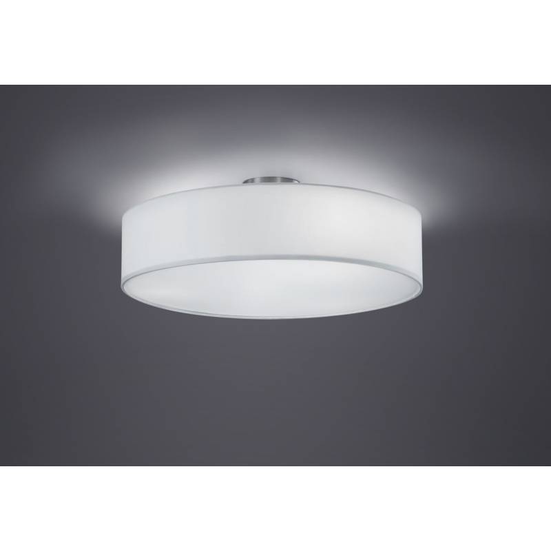 Plafón de Texti 3L E27 tela blanca - Trio