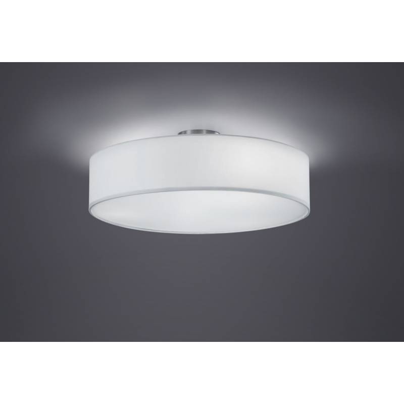 Plafón de techo Texti 3L E27 LED tela blanca - Trio