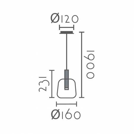 Lámpara colgante MD4182 LED 5w - Ineslam