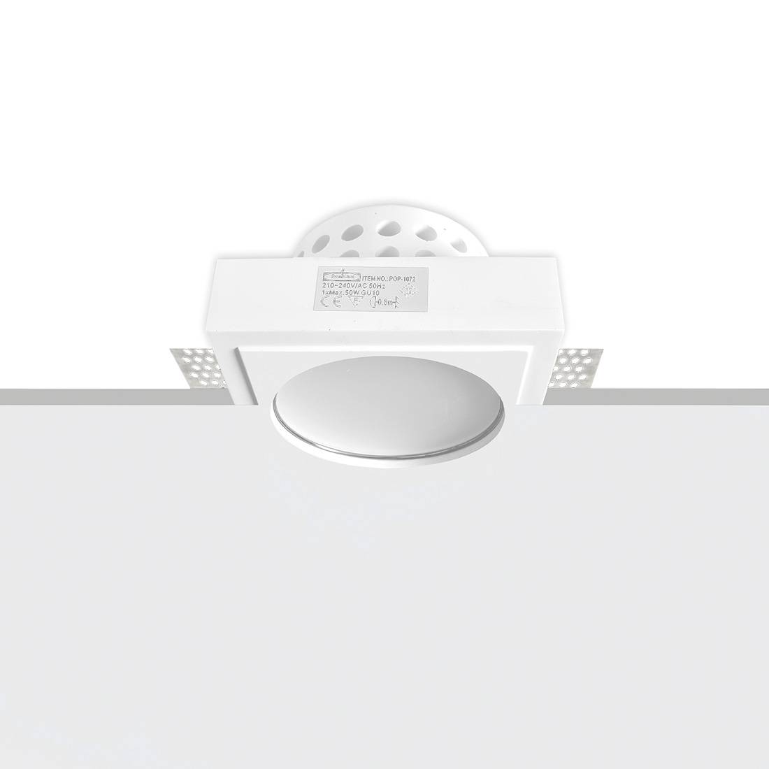 INESLAM Pop GU10 plaster and glass recessed light