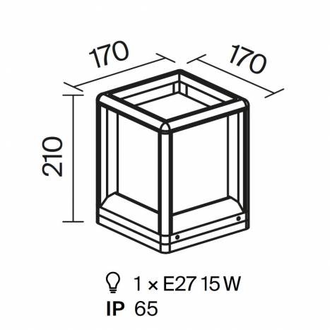 Sobremuro Trim E27 IP65 antracita - Maytoni