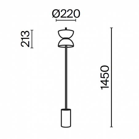 Lámpara de pie Kyoto LED Ø22cm - Maytoni