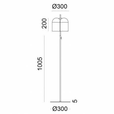 Lámpara de pie Oket LED 10w regulable - Aromas