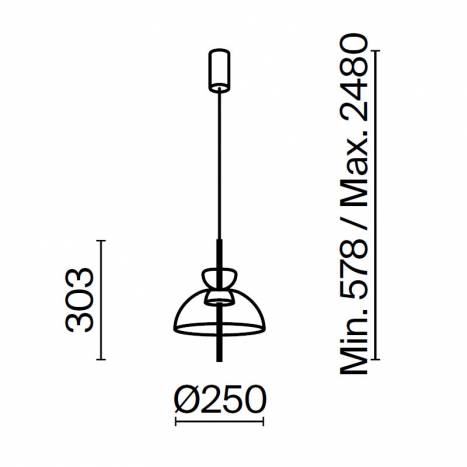 Lámpara colgante Bangkok LED Ø25cm - Maytoni