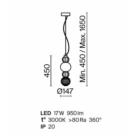 Lámpara colgante Collar LED 45cm - Maytoni