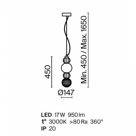 Lámpara colgante Collar LED 45cm - Maytoni