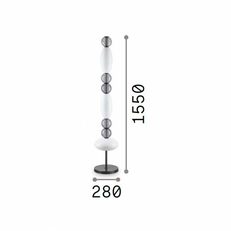 Lámpara de pie Lumiere LED vidrio - Ideal Lux
