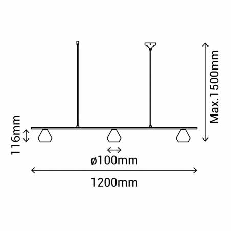 SULION Lua 3L GU10 LED pendant lamp