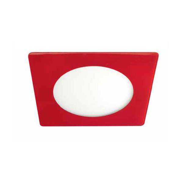 CRISTALRECORD Novo Lux square downlight LED 20w red