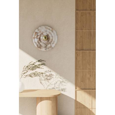 AROMAS Wave E27 wall lamp alabaster