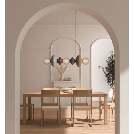 Lámpara colgante Mapi LED 100cm vidrio - Aromas