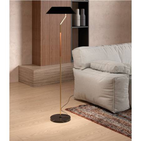 Lámpara de pie Aider E27 LED regulable - Aromas