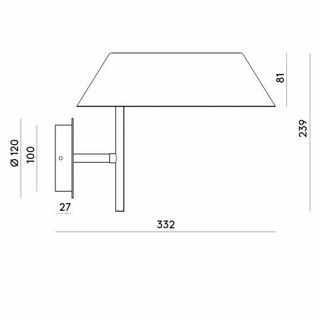 Aplique de pared Aider E27 LED regulable - Aromas