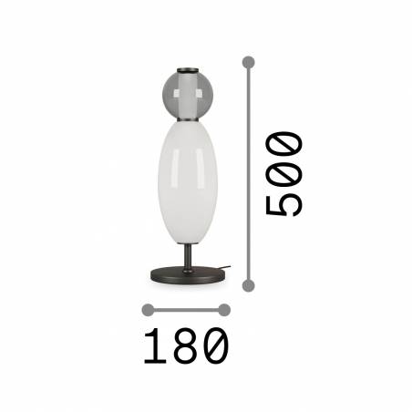 Lámpara de mesa Lumiere LED vidrio - Ideal Lux