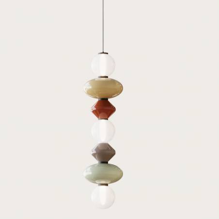 Lámpara colgante Mapi LED Vertical 117cm vidrio - Aromas