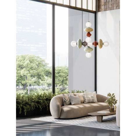 Lámpara colgante Mapi LED Vertical 117cm vidrio - Aromas