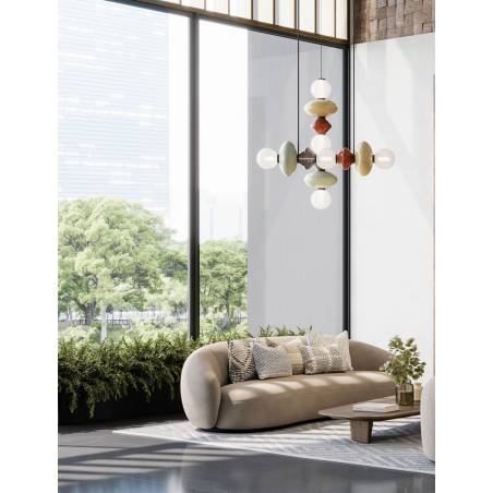 Lámpara colgante Mapi LED Vertical 117cm vidrio - Aromas