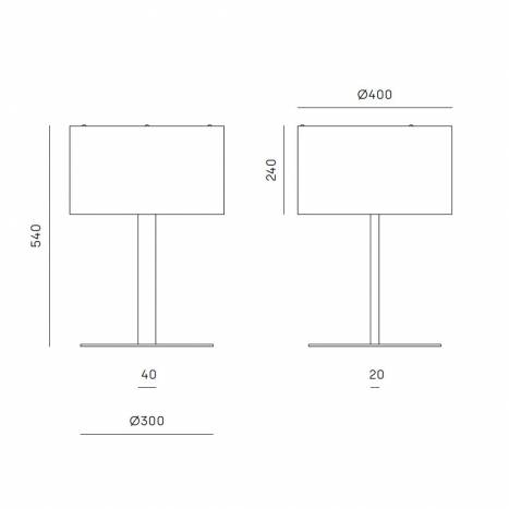 Lámpara de mesa Rems E27 cuero - Aromas