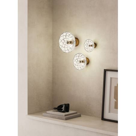 Aplique de pared Lotto 1L E27 cristal - Aromas