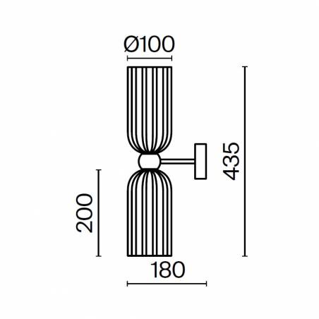 Aplique de pared Antic 2L E14 cristal - Maytoni