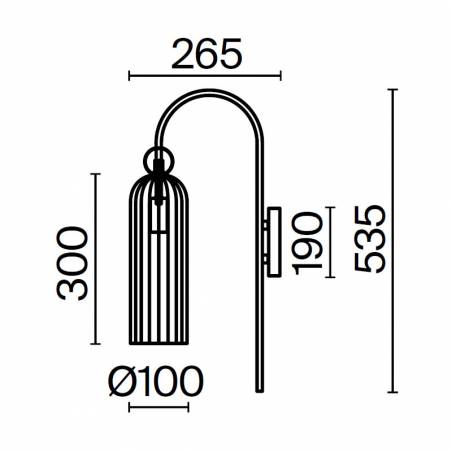 Aplique de pared Antic 1L E14 cristal - Maytoni