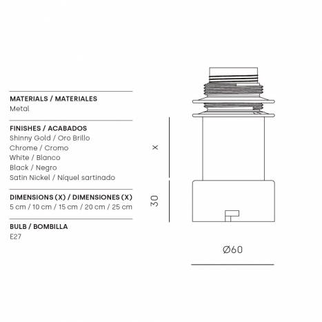 AROMAS A1053 E27 wall lamp holder