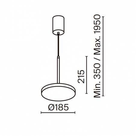 Lámpara suspendida Plato LED 12w - Maytoni