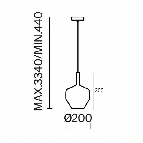 Lámpara colgante Duality E27 Ø20 cristal - Maytoni