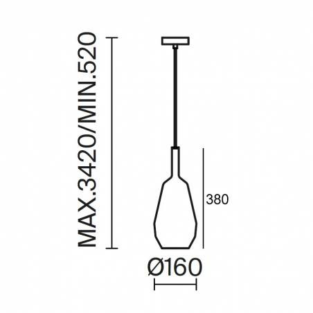 Lámpara colgante Duality E27 Ø16cm cristal - Maytoni