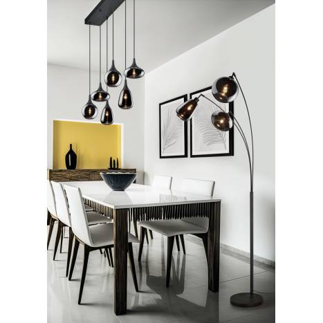 Lámpara colgante Lumina lineal E14 cristal - Trio