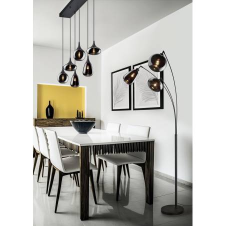 Lámpara colgante Lumina lineal E14 cristal - Trio