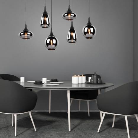 Lámpara colgante Lumina lineal E14 cristal - Trio