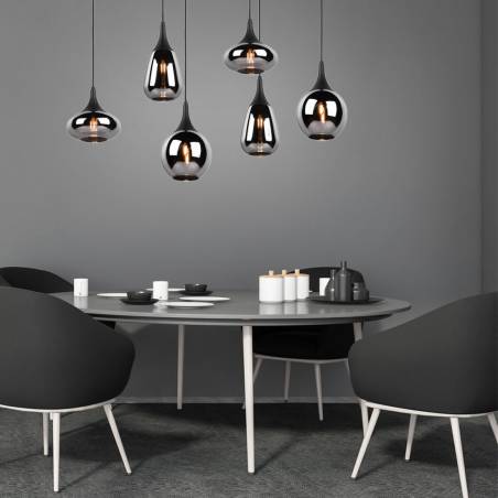 Lámpara colgante Lumina lineal E14 cristal - Trio