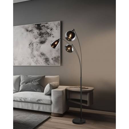 Lámpara de pie Lumina 3L E14 cristal - Trio