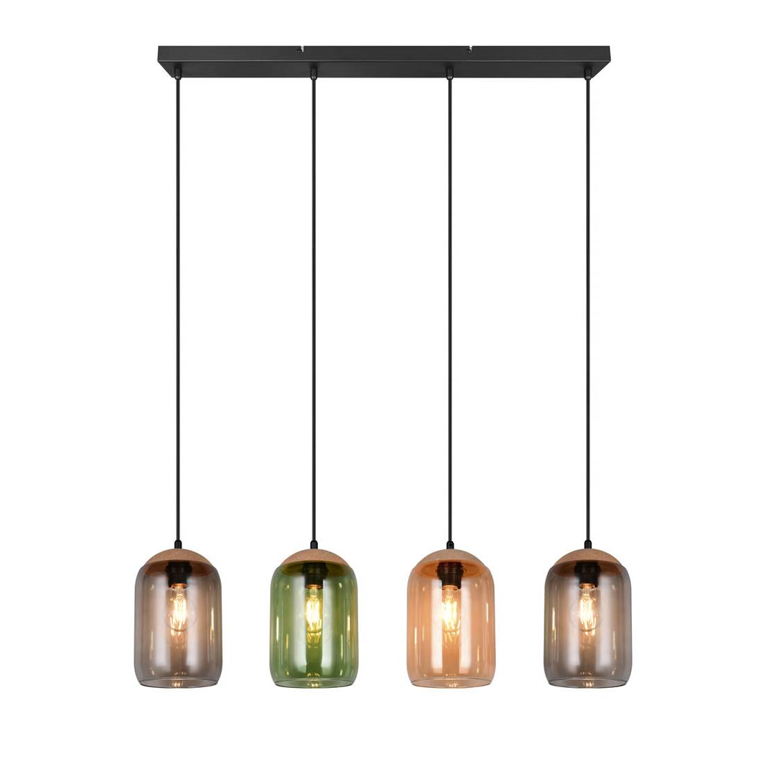 Lámpara colgante Cork lineal 4L E27 cristal - Trio Lámpara colgante Cork lineal 4L E27 cristal - Trio